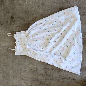 Janie and Jack floral dress size 14 colors white, yellow, green, blue, and red